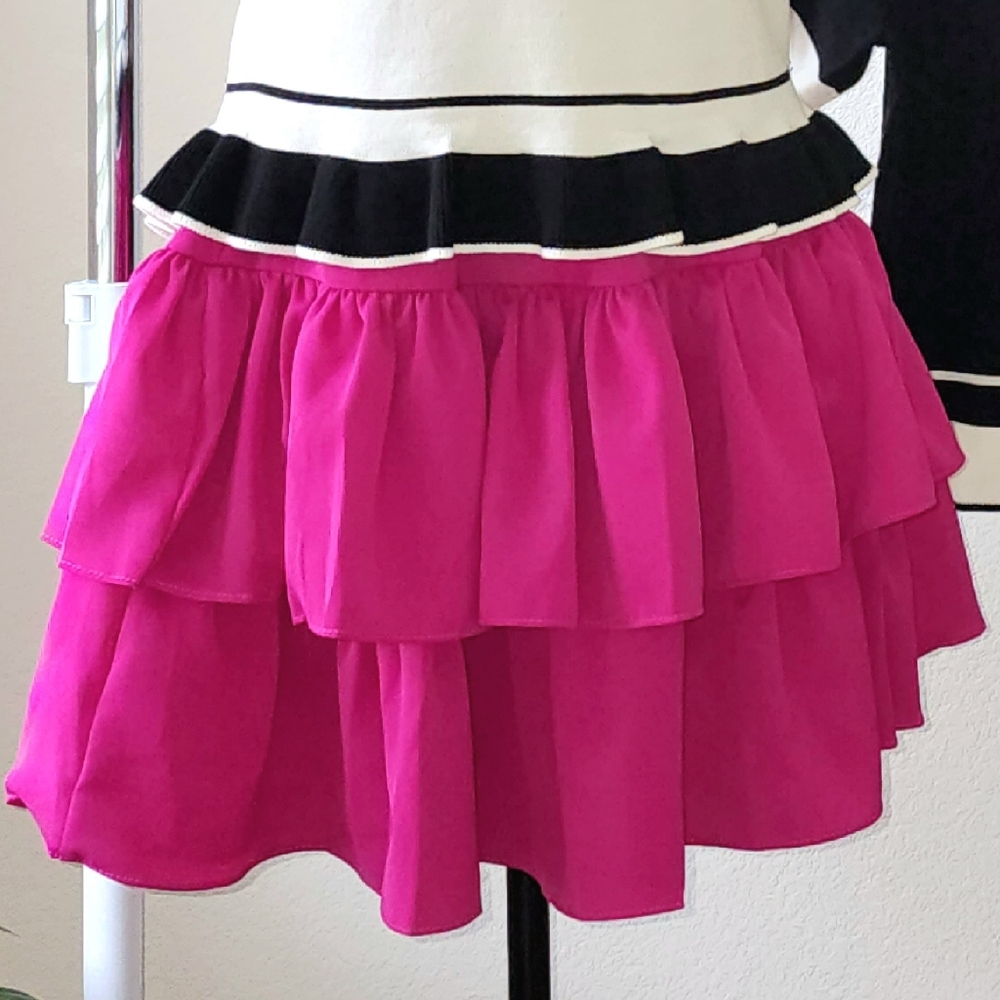 Mini Ruffles Skirt - Hot Pink
